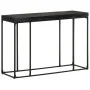 Solid acacia wood and black mango console table 110x35x76 cm by , Side tables - Ref: Foro24-321612, Price: 129,80 €, Discount: %