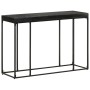 Solid acacia wood and black mango console table 110x35x76 cm by , Side tables - Ref: Foro24-321612, Price: 128,94 €, Discount: %