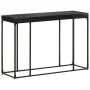 Solid acacia wood and black mango console table 110x35x76 cm by , Side tables - Ref: Foro24-321612, Price: 129,80 €, Discount: %