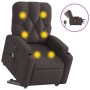 Electric massage chair reclining elevable dark brown fabric by , Armchairs - Ref: Foro24-3204751, Price: 328,85 €, Discount: %