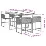 5 pcs garden furniture set with cushions synthetic rattan black by , Garden sets - Ref: Foro24-3211255, Price: 288,59 €, Disc...