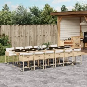Garden dining set with cushions 13 pcs synthetic rattan beige by , Garden sets - Ref: Foro24-3211306, Price: 918,63 €, Discou...