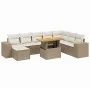 Set of 9 garden sofas with beige synthetic rattan cushions by , Garden sets - Ref: Foro24-3275963, Price: 663,03 €, Discount: %