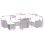 Set mit 9 Gartensofas mit beigen Kissen aus synthetischem Rattan von , Gartensets - Ref: Foro24-3275963, Preis: 663,03 €, Rab...