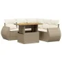 Set of garden sofas with cushions 6 pcs synthetic rattan beige by , Garden sets - Ref: Foro24-3272192, Price: 523,39 €, Disco...