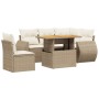 Set Gartensofas mit Kissen 6 Stück synthetisches Rattan beige von , Gartensets - Ref: Foro24-3272199, Preis: 470,42 €, Rabatt: %