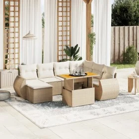 Set Gartensofas mit beigen Kissen 8 Stück PE Rattan von , Gartensets - Ref: Foro24-3272311, Preis: 606,86 €, Rabatt: %