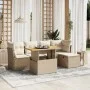 Juego de sofás jardín con cojines 6 pzas ratán sintético beige von , Gartensets - Ref: Foro24-3275466, Preis: 428,68 €, Rabat...