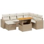 Juego de sofás de jardín con cojines beige 8 pzas ratán PE by , Garden sets - Ref: Foro24-3275606, Price: 546,19 €, Discount: %