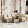 Juego de sofás de jardín con cojines beige 8 pzas ratán PE de , Conjuntos de jardín - Ref: Foro24-3275830, Precio: 625,50 €, ...