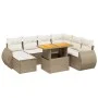 Juego de sofás de jardín con cojines beige 8 pzas ratán PE de , Conjuntos de jardín - Ref: Foro24-3275830, Precio: 625,50 €, ...