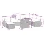 Set of 9 garden sofas with beige synthetic rattan cushions by , Garden sets - Ref: Foro24-3275851, Price: 698,45 €, Discount: %