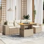 Set of garden sofas with cushions 6 pcs synthetic rattan beige by , Garden sets - Ref: Foro24-3275921, Price: 430,66 €, Disco...