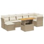 Juego de sofás de jardín con cojines beige 8 pzas ratán PE by , Garden sets - Ref: Foro24-3275487, Price: 551,06 €, Discount: %