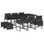 Set de comedor jardín 11 pzas con cojines ratán sintético negro de , Conjuntos de jardín - Ref: Foro24-3211327, Precio: 527,7...