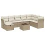 Set de sofás de jardín 9 pzas con cojines ratán sintético beige de , Conjuntos de jardín - Ref: Foro24-3263284, Precio: 599,8...