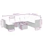 Set mit 9 Gartensofas mit beigen Kissen aus synthetischem Rattan von , Gartensets - Ref: Foro24-3263284, Preis: 599,80 €, Rab...