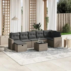 Set of 8 garden sofas and cushions synthetic rattan gray by , Garden sets - Ref: Foro24-3263516, Price: 462,57 €, Discount: %