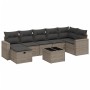 Set of 8 garden sofas and cushions synthetic rattan gray by , Garden sets - Ref: Foro24-3263516, Price: 469,49 €, Discount: %