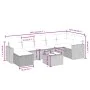 Set of 8 garden sofas and cushions synthetic rattan gray by , Garden sets - Ref: Foro24-3263516, Price: 462,57 €, Discount: %