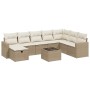 Set mit 9 Gartensofas mit beigen Kissen aus synthetischem Rattan von , Gartensets - Ref: Foro24-3263594, Preis: 582,57 €, Rab...