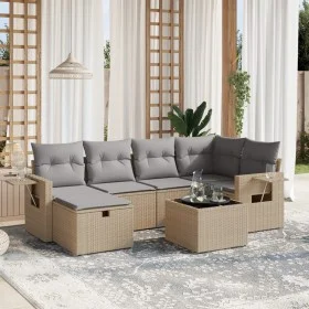 Set Gartensofas mit beigen Kissen Mix 7 Stück PE Rattan von , Gartensets - Ref: Foro24-3263805, Preis: 433,40 €, Rabatt: %