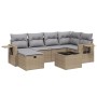 Juego de sofás jardín con cojines beige mezcla 7 pzas ratán PE by , Garden sets - Ref: Foro24-3263805, Price: 441,81 €, Disco...