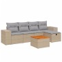 Juego de sofás jardín con cojines beige mezcla 6 pzas ratán PE von , Gartensets - Ref: Foro24-3265168, Preis: 363,18 €, Rabat...
