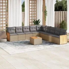 Juego de sofás jardín con cojines beige 10 pzas ratán sintético von , Gartensets - Ref: Foro24-3227746, Preis: 602,00 €, Raba...