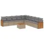 Juego de sofás jardín con cojines beige 10 pzas ratán sintético by , Garden sets - Ref: Foro24-3227746, Price: 602,00 €, Disc...
