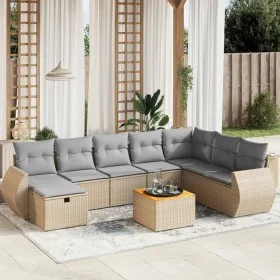 Juego de sofás jardín con cojines beige mezcla 9 pzas ratán PE von , Gartensets - Ref: Foro24-3265098, Preis: 570,96 €, Rabat...