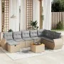 Juego de sofás jardín con cojines beige mezcla 9 pzas ratán PE by , Garden sets - Ref: Foro24-3265098, Price: 570,96 €, Disco...