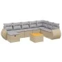 Juego de sofás jardín con cojines beige mezcla 9 pzas ratán PE by , Garden sets - Ref: Foro24-3265098, Price: 570,96 €, Disco...