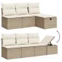 Set de sofás de jardín 9 pzas con cojines ratán sintético beige von , Gartensets - Ref: Foro24-3264214, Preis: 656,86 €, Raba...