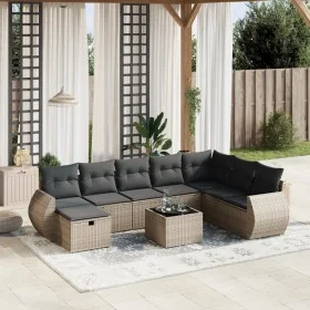 Set de muebles de jardín 9 pzas y cojines ratán sintético gris von , Gartensets - Ref: Foro24-3264216, Preis: 552,91 €, Rabat...