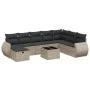 Set de muebles de jardín 9 pzas y cojines ratán sintético gris von , Gartensets - Ref: Foro24-3264216, Preis: 554,69 €, Rabat...