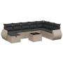 Set de muebles de jardín 9 pzas y cojines ratán sintético gris by , Garden sets - Ref: Foro24-3264216, Price: 553,59 €, Disco...