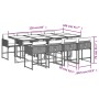 Set comedor para jardín 9 pzas y cojines ratán sintético marrón von , Gartensets - Ref: Foro24-3211281, Preis: 506,43 €, Raba...