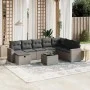 Set de muebles de jardín 9 pzas y cojines ratán sintético gris von , Gartensets - Ref: Foro24-3263596, Preis: 518,90 €, Rabat...