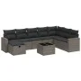 Set de muebles de jardín 9 pzas y cojines ratán sintético gris von , Gartensets - Ref: Foro24-3263596, Preis: 518,90 €, Rabat...