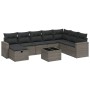 Set de muebles de jardín 9 pzas y cojines ratán sintético gris by , Garden sets - Ref: Foro24-3263596, Price: 526,48 €, Disco...