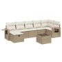 Set of garden sofas with beige cushions 8 pcs PE rattan by , Garden sets - Ref: Foro24-3263824, Price: 519,80 €, Discount: %