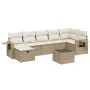 Set of garden sofas with beige cushions 8 pcs PE rattan by , Garden sets - Ref: Foro24-3263824, Price: 541,84 €, Discount: %