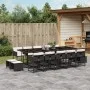 Set comedor de jardín con cojines 15 pzas ratán sintético negro by , Garden sets - Ref: Foro24-3211350, Price: 850,57 €, Disc...