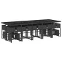 Set comedor de jardín con cojines 15 pzas ratán sintético negro by , Garden sets - Ref: Foro24-3211350, Price: 850,57 €, Disc...