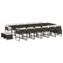 Set de muebles jardín 17 pzas y cojines ratán sintético marrón by , Garden sets - Ref: Foro24-3211365, Price: 958,71 €, Disco...