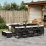 Set comedor de jardín con cojines 13 pzas ratán sintético negro by , Garden sets - Ref: Foro24-3211338, Price: 720,66 €, Disc...