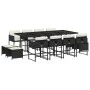 Set comedor de jardín con cojines 13 pzas ratán sintético negro by , Garden sets - Ref: Foro24-3211338, Price: 720,66 €, Disc...