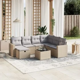 Juego de sofás jardín con cojines beige mezcla 8 pzas ratán PE von , Gartensets - Ref: Foro24-3263535, Preis: 491,32 €, Rabat...