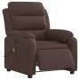 Sillón reclinable de masaje eléctrico tela marrón oscuro de , Sillones - Ref: Foro24-3204973, Precio: 295,11 €, Descuento: %